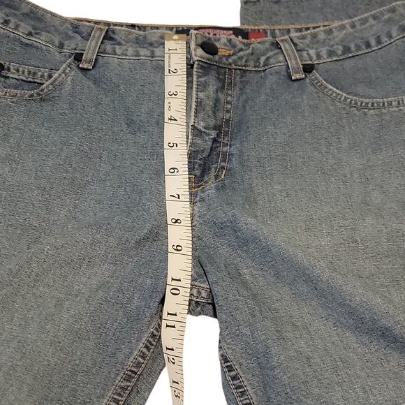 Quicksilver Roxy Vintage 90's Jeans Flared Size 11 Juniors Light Wash Blue - Picture 10 of 12